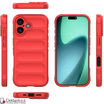 Magic Shield guminis dėklas su kameros apsauga - raudonas (Apple Iphone 17) Magic Shield guminis dėklas su kameros apsauga - raudonas (Apple Iphone 17)